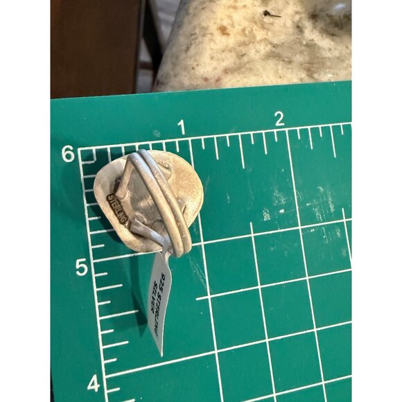 Artisan Sterling Silver Sonoran Mountain Turquoise Statement Ring Rope 8 gift - Picture 9 of 9